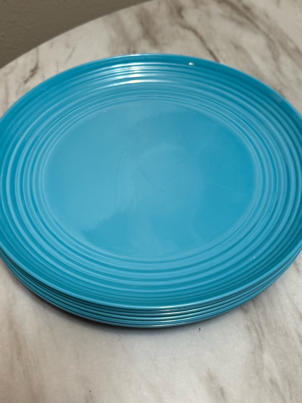 Handi-Ware 6-Pack Melamine 10.3" Dinner Plate Unity turquoise